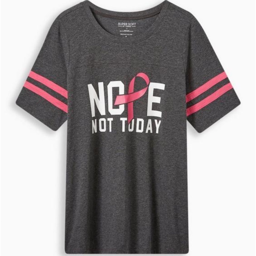 Torrid, BCA Nope Not Today Super Soft Slub Crew Neck Football Tee